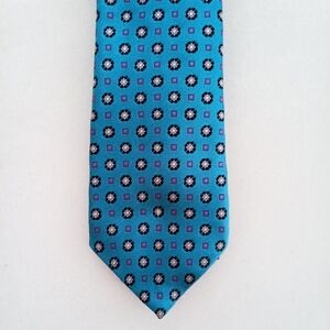 JZ Richards silk blue patterned tie